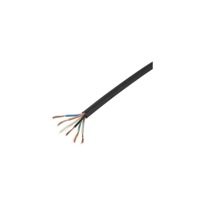 Tru Components Tc-11594948 Câble De Raccordement H07rn-F 5 X 1.5 Mm² Noir Marchandise Vendue Au Mètre