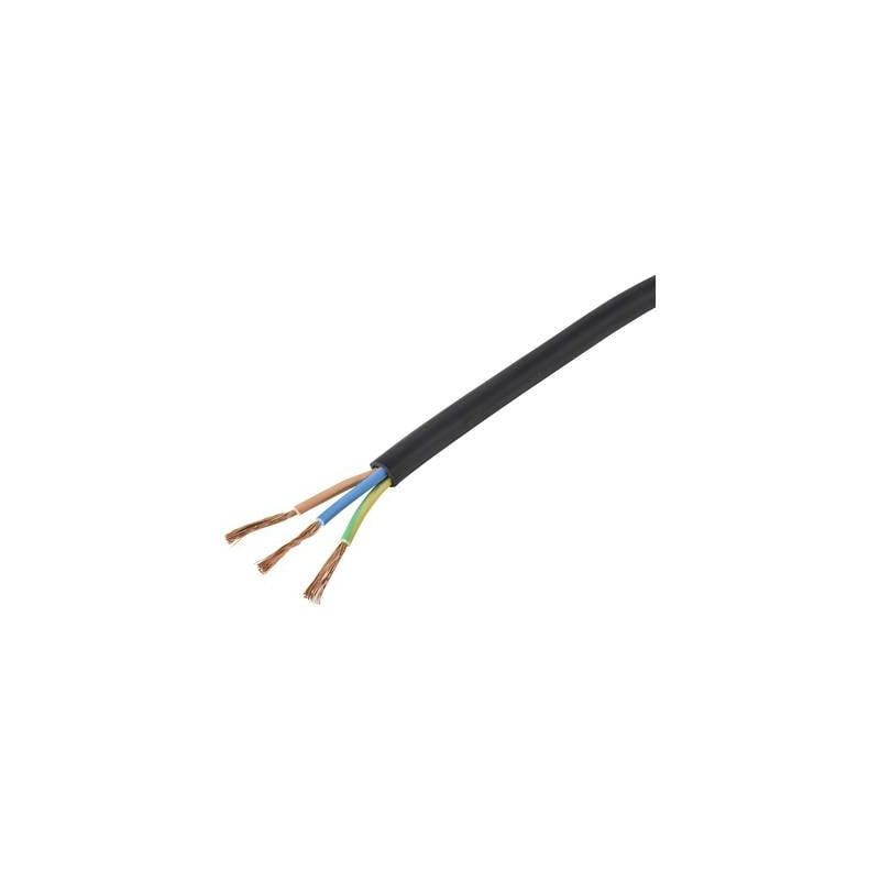 Tru Components - TC-11595928 câble de raccordement H07RN-F 3 x 4 MM² noir marchandise vendue au mètre