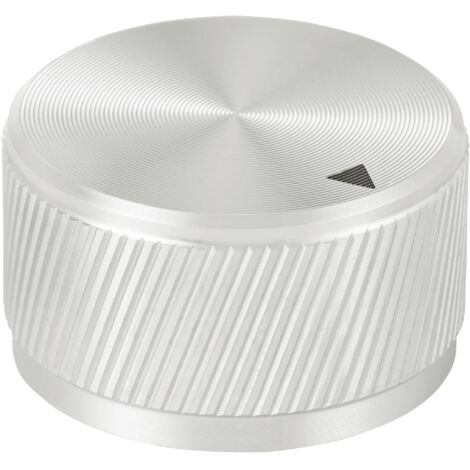 TRU COMPONENTS TC-11613820 Tête de bouton rotatif avec marquage argent (Ø x H) 30 mm x 17 mm aluminium 1 pc(s)