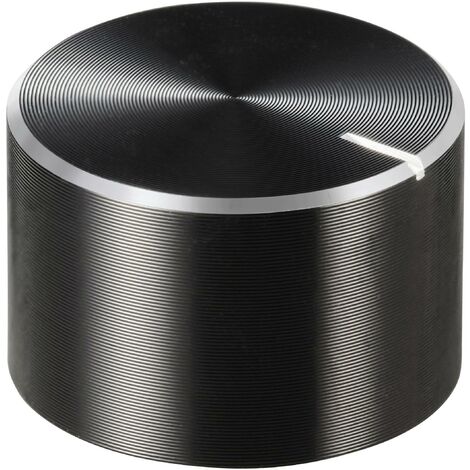 TRU COMPONENTS TC-11613840 Tête de bouton rotatif avec marquage noir (Ø x H) 20 mm x 13 mm aluminium, plastique 1 pc(s) R721872