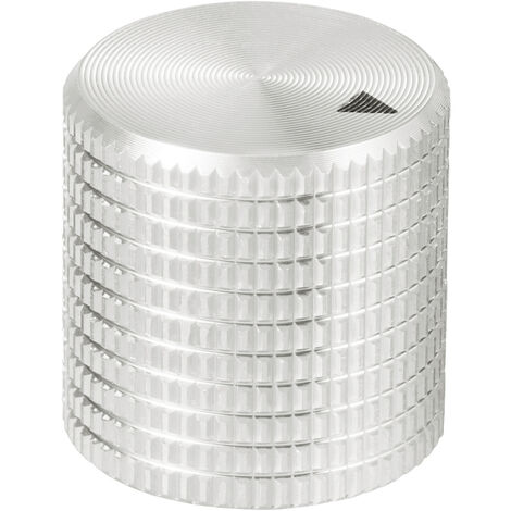 TRU COMPONENTS TC-11613848  Drehknopf mit Knopfmarkierung Silber (Ø x H) 17 mm x 17 mm Aluminium 1 S