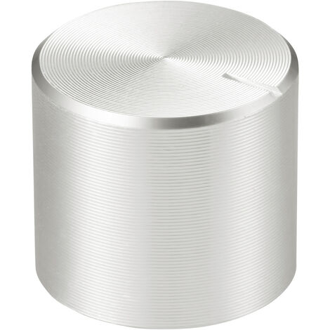 TRU COMPONENTS TC-11613860  Drehknopf mit Knopfmarkierung Silber (Ø x H) 15 mm x 13 mm Aluminium, Pl