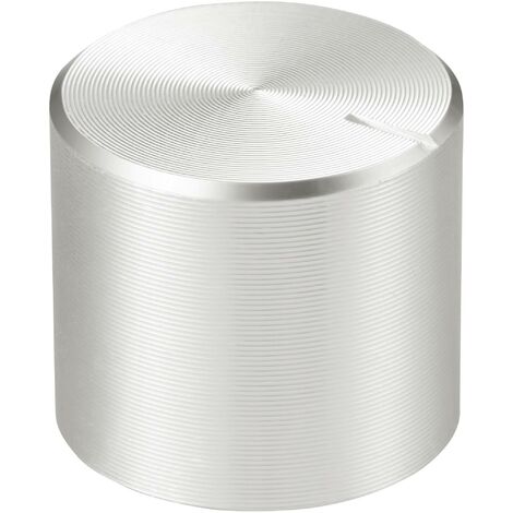 TRU COMPONENTS TC-11613860 Tête de bouton rotatif avec marquage argent (Ø x H) 15 mm x 13 mm aluminium, plastique 1 pc(s) R721832