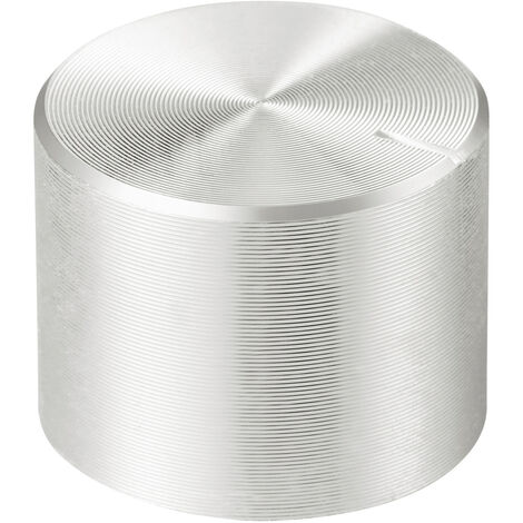 TRU COMPONENTS TC-11613868  Drehknopf mit Knopfmarkierung Silber (Ø x H) 17 mm x 13 mm Aluminium, Pl