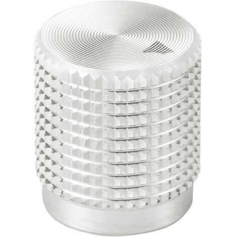TRU COMPONENTS TC-11613880  Drehknopf mit Knopfmarkierung Silber (Ø x H) 14 mm x 16 mm Aluminium 1 S