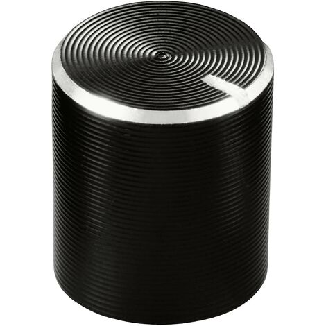 TRU COMPONENTS TC-11613884 Tête de bouton rotatif avec marquage noir (Ø x H) 10 mm x 11 mm aluminium, plastique 1 pc(s) R721492