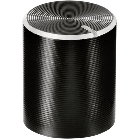 TRU COMPONENTS TC-11613892  Drehknopf mit Knopfmarkierung Schwarz (Ø x H) 10 mm x 12 mm Aluminium, P