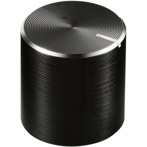 TRU COMPONENTS TC-11613916  Drehknopf mit Knopfmarkierung Schwarz (Ø x H) 13 mm x 13 mm Aluminium, P