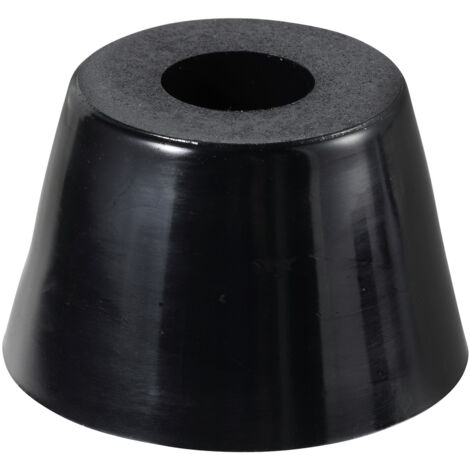 TRU COMPONENTS TC-11654324 Gerätefuß verschraubbar, rund Schwarz (B x H) 25 mm x 15 mm 1 St.