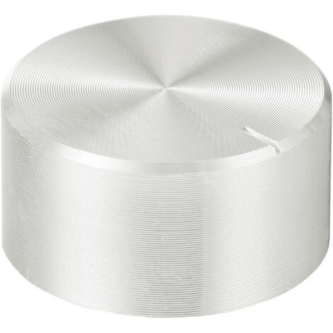 TRU COMPONENTS TC-11696476 Tête de bouton rotatif avec marquage argent (Ø x H) 25 mm x 13 mm aluminium, plastique 1 pc(s) R519902