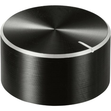 TRU COMPONENTS TC-11696480 Tête de bouton rotatif avec marquage noir (Ø x H) 25 mm x 13 mm aluminium, plastique 1 pc(s) R519572