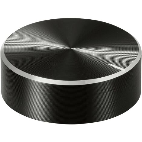 TRU COMPONENTS TC-11696488 Tête de bouton rotatif avec marquage noir (Ø x H) 29 mm x 10 mm aluminium, plastique 1 pc(s) R519552