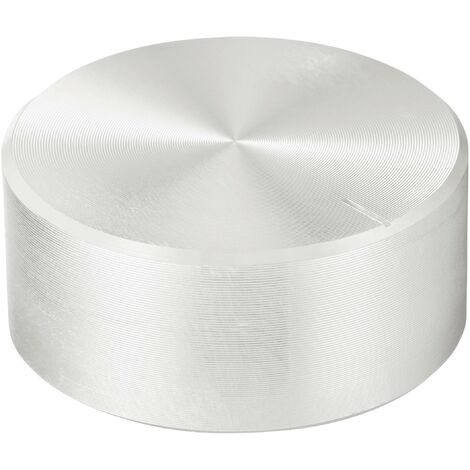 TRU COMPONENTS TC-11696520 Tête de bouton rotatif avec marquage argent (Ø x H) 40 mm x 17 mm aluminium, plastique 1 pc(s) R519272