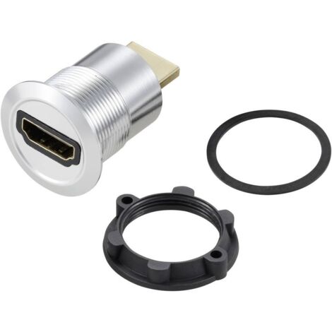 TRU COMPONENTS TC-11980448 Adaptateur HDMI femelle HDMI femelle - HDMI mâle argent Nombre de pôles: 1 Contenu: 1 pc(s)