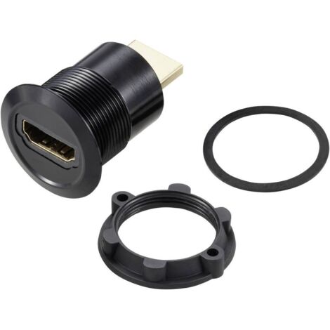 TRU COMPONENTS TC-11980460 Adaptateur HDMI femelle HDMI femelle - HDMI mâle noir Nombre de pôles: 1 Contenu: 1 pc(s) R039932