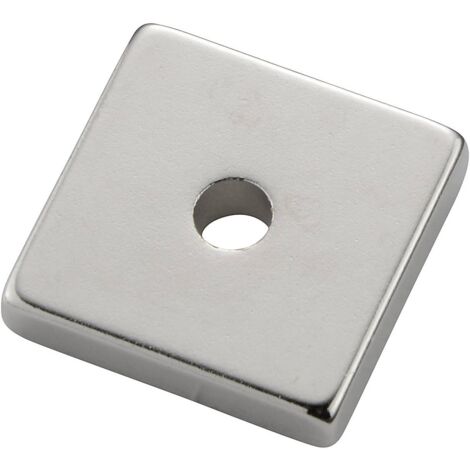 TRU COMPONENTS TC-12260084 Aimant permanent rectangulaire (L x l x H) 20 x 19 x 4 mm Température limite (max.): 100 °C V837593