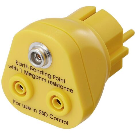 TRU COMPONENTS TC-12277204 Fiche de mise à la terre 2x prises banane 4 mm, 1x prise à bouton-poussoir 10 mm 1 pc(s) V802793