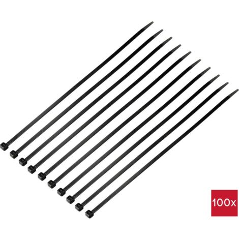 TRU COMPONENTS TC-12523700 Serre-câble 300 mm 4.8 mm noir Résistance au froid 100 pc(s)