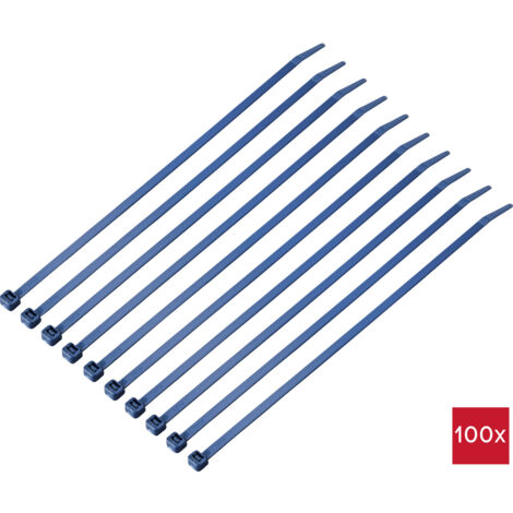 TRU COMPONENTS TC-12533352  Kabelbinder 250 mm 4.8 mm Blau Metall detektierbar 100 St.