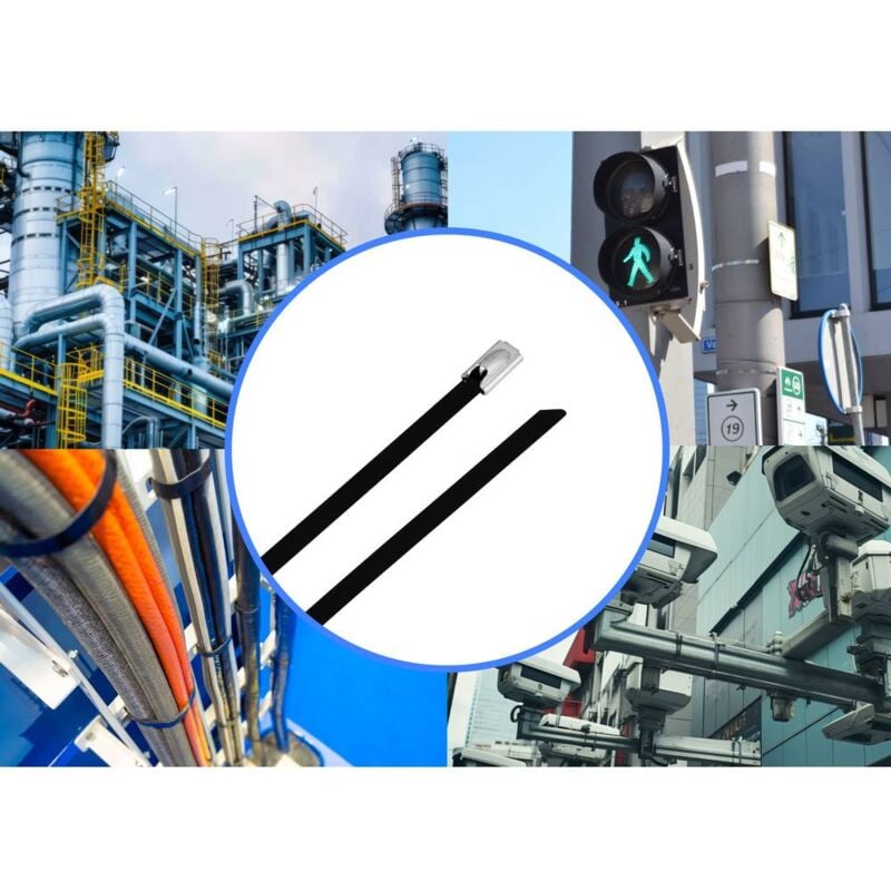 Tru Components - TC-12647600 Serre-câbles en acier 680 mm 4.6 mm aisi 304 avec revêtement 100 pc(s)