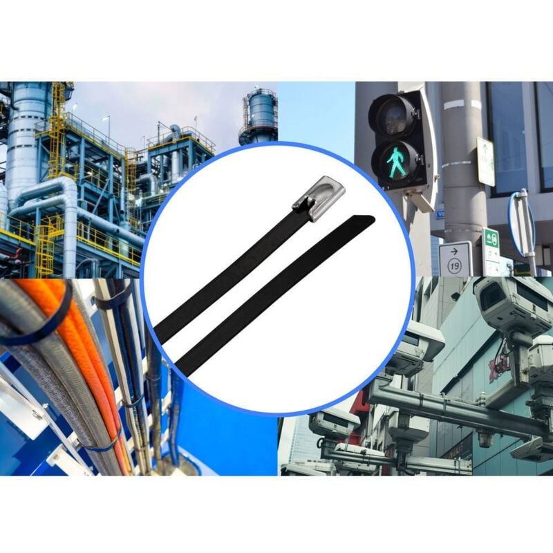 Tru Components - TC-12656596 Serre-câbles en acier 290 mm 4.6 mm aisi 316 avec revêtement 100 pc(s)