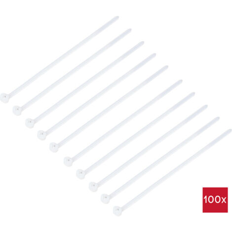 TRU COMPONENTS TC-12814144  Kabelbinder 100 mm 3 mm Natur mit Metallzunge, chemische Beständigkeit 1