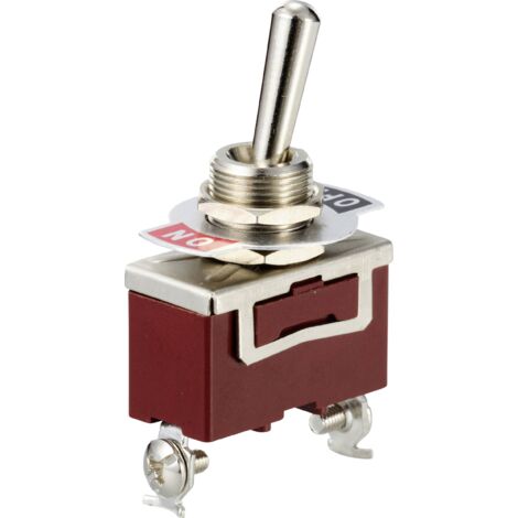 TRU COMPONENTS TC-12819624 Interrupteur à levier 250 V/AC 15 A 1 x Off/(On) à rappel 1 pc(s) A710783