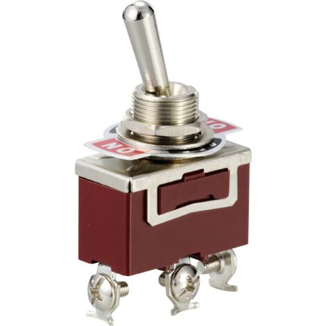 TRU COMPONENTS TC-12819628 Interrupteur à levier 250 V/AC 15 A 1 x On/Off/On à accrochage 1 pc(s) A710743