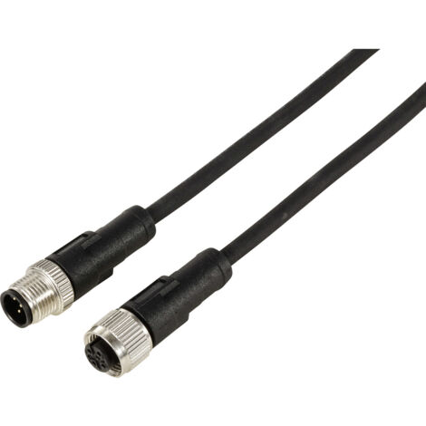 TRU COMPONENTS TC-12833004 Sensor-Aktor-Verlängerungsleitung M12 Stecker gerade auf Kupplung gerade