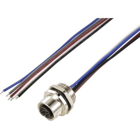 TRU COMPONENTS TC-12833044 Prise encastrée pour capteur/actionneur M12 embase femelle 0.5 m Nombre d