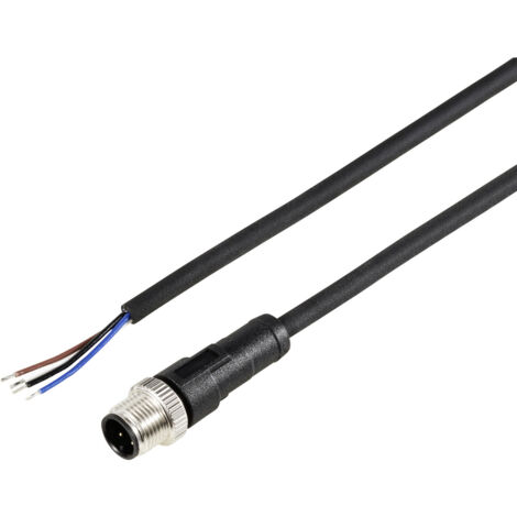 TRU COMPONENTS TC-12833088 Sensor-/Aktor-Anschlussleitung M12 Stecker, gerade 10 m Polzahl Sensoren: