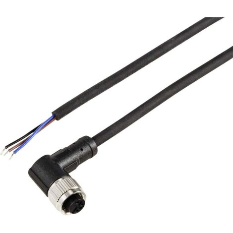 TRU COMPONENTS TC-12833112 Câble de raccordement M12 femelle, coudé 5 m Nombre de pôles: 3 1 pc(s)