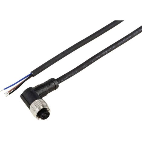 TRU COMPONENTS TC-12833128 Câble de raccordement M12 femelle, coudé 10 m Nombre de pôles: 4 1 pc(s)