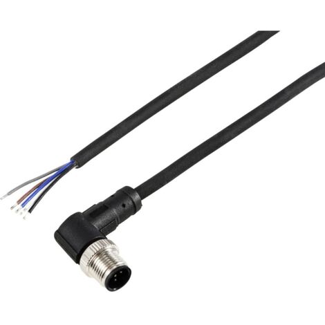TRU COMPONENTS TC-12833144 Câble de raccordement M12 mâle, coudé 10 m Nombre de pôles: 5 1 pc(s)