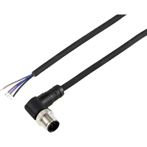TRU COMPONENTS TC-12833184 Sensor-/Aktor-Anschlussleitung M12 Stecker, gewinkelt 5 m Polzahl Sensore