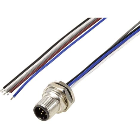 TRU COMPONENTS TC-12833192 Fiche encastrée pour capteur/actionneur M12 embase mâle 0.5 m Nombre de pôles: 5 1 pc(s) A765063