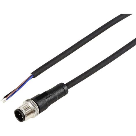 TRU COMPONENTS TC-12833220 Câble de raccordement M12 mâle, droit 5 m Nombre de pôles: 3 1 pc(s)