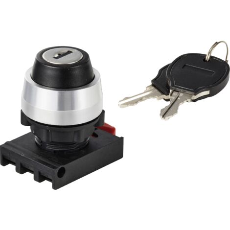 TRU COMPONENTS TC-12835268 ONPOW26BK-Y/31 Elément frontal pour commutateur à clé levier noir 3 x +/- 45 ° 1 pc(s) A766943