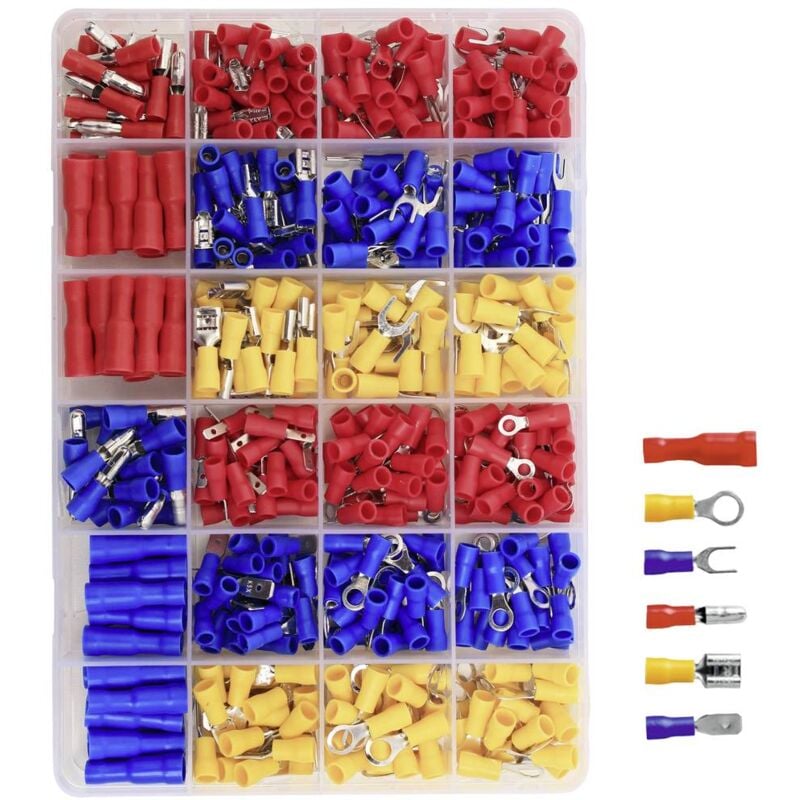 Tru Components - TC-12888380 Assortiment de cosses à sertir 0.5 mm² 2.5 mm² 500 pc(s)
