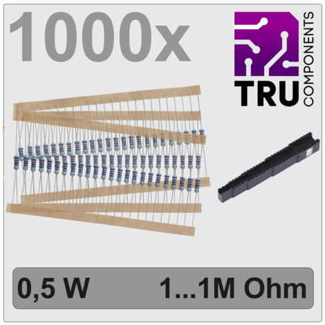 TRU COMPONENTS TC-12888480 T22P083 Metallschicht-Widerstand Sortiment  axial bedrahtet  0.5 W 1 % 10