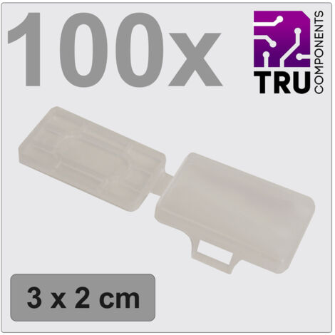 TRU COMPONENTS TC-12888604 T24CA083 Zeichenträger  Beschriftungsfläche: 18 x 30 mm Transparent Anzah