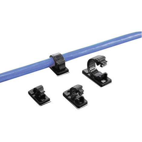 TRU COMPONENTS TC-12JR-S203 Befestigungssockel selbstklebend 1593030 Bündel-Ø-Bereich 17 mm (max)