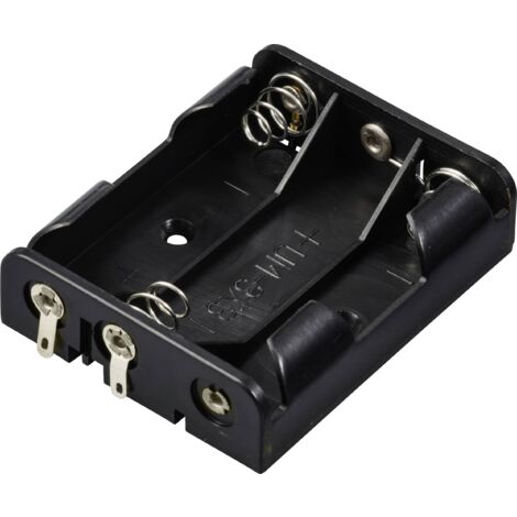 TRU COMPONENTS TC-13220532 Support de pile 3x LR6 (AA) raccordement à souder (L x l x H) 60 x 48 x 16 mm Y739223