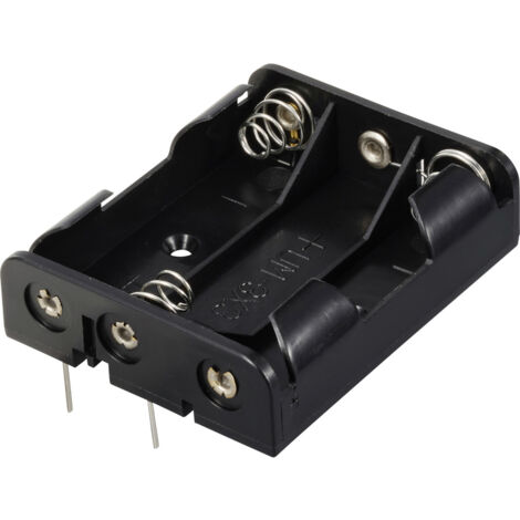 TRU COMPONENTS TC-13220536 Batteriehalter 3x Mignon (AA) Kontaktpole (L x B x H) 60 x 48 x 16 mm