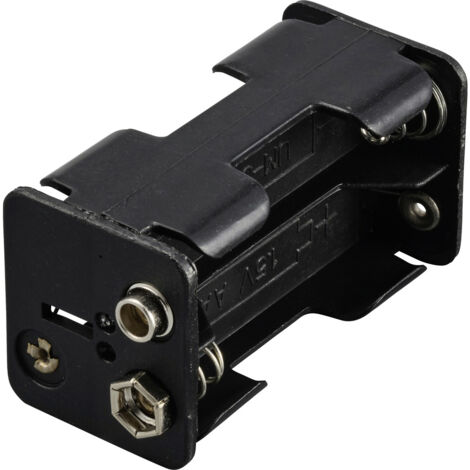 TRU COMPONENTS TC-13220540 Batteriehalter 4x Mignon (AA) Druckknopfanschluss (L x B x H) 61 x 32 x 2