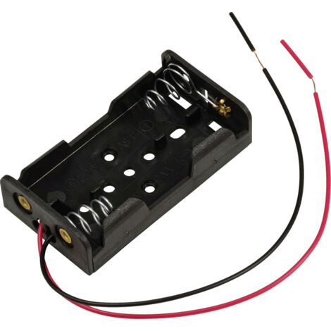 TRU COMPONENTS TC-13220616 Batteriehalter 2x Mignon (AA) Kabel (L x B x H) 60 x 33 x 14.6 mm