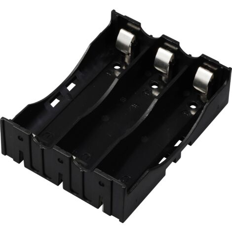 TRU COMPONENTS TC-13220712 Support de pile 3x 18650 raccordement par pôles de contact (L x l x H) 78 x 60 x 21 mm Y739463