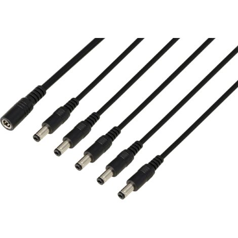 TRU COMPONENTS TC-13232716 Connecteur DC prise femelle - fiche mâle 5.5 mm 2.1 mm 41.2 cm 1 pc(s) Y769403