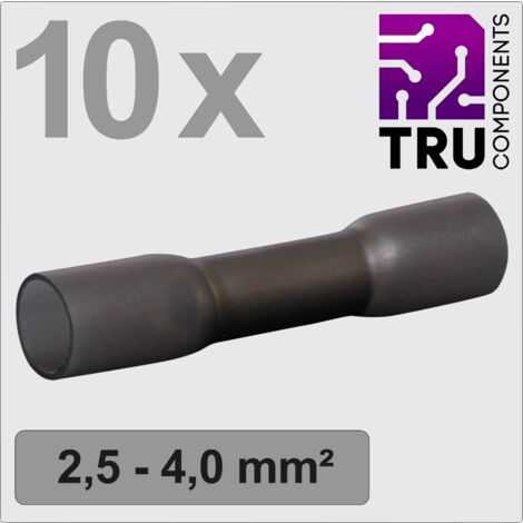 TRU COMPONENTS TC-13448500 Prolongateur avec gaine thermorétractable 2.5 mm² 4 mm² entièrement isolé