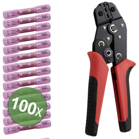TRU COMPONENTS TC-13448588 Giuntafilo intermedio con guaina termoretraibile 0.5 mm² 1.5 mm² Completamente isolato Rosso